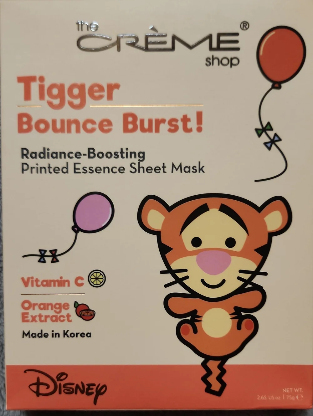 The Crème Shop Tigger Bounce Burst Orange Sheet Mask - Disney
